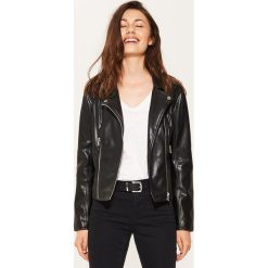 Kurtka biker z eco skóry - Czarny. Niebieskie kurtki damskie marki House, m. Za 139,99 zł.