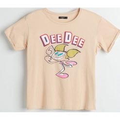 T-shirt Dee Dee - Kremowy. Białe t-shirty damskie Reserved, s, bez wzorów, bez kołnierzyka. Za 39,99 zł.