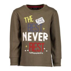 Blue Seven Chłopięca Bluza Z Napisem 92 Khaki. Brązowe bluzy chłopięce marki Blue Seven, z nadrukiem. Za 55,00 zł.