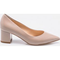 Solo Femme - Czółenka. Brązowe buty ślubne damskie marki Solo Femme, ze skóry, na szpilce. W wyprzedaży za 239,90 zł.