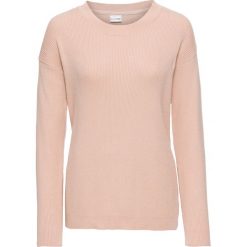 Swetry klasyczne damskie: Sweter bonprix matowy beżowy