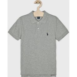 Polo Ralph Lauren - Polo dziecięce 134-176 cm. Szare t-shirty chłopięce Polo Ralph Lauren, bez wzorów, z bawełny, z krótkim rękawem. Za 189,90 zł.