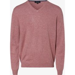 Andrew James - Sweter męski z czystego kaszmiru, różowy. Różowe swetry męskie Andrew James, xxl, bez wzorów, z kaszmiru, z dekoltem w serek, bez kaptura. Za 599,95 zł.
