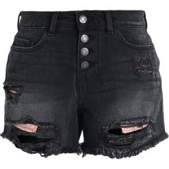 Bermudy damskie: Noisy May NMMILLE LOOSE LEOPARD Szorty jeansowe black