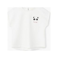 Mango Kids - Top dziecięcy Maria 80-104 cm. Białe topy damskie marki Mango Kids, z bawełny, z okrągłym kołnierzem. W wyprzedaży za 12,90 zł.