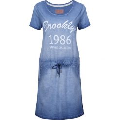 Sukienki: Sukienka shirtowa „used look” bonprix niebieski „washed”