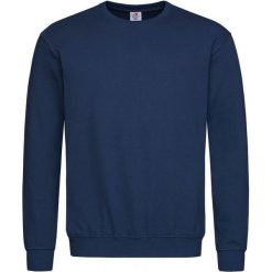 Granatowa Bluza Męska, Okrągły Dekolt -STEDMAN- Bez Kaptura, Jednokolorowa, Bez Nadruku SWJNPLST4000navyblue. Niebieskie bluzy męskie Stedman, m, w paski, z bawełny, klasyczne, z okrągłym kołnierzem, bez rękawów, bez kaptura. Za 115,00 zł.