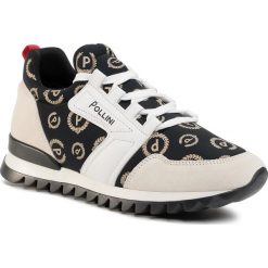 Sneakersy POLLINI - SA15034G1AT4100A Nero/Cream/Bianco. Brązowe półbuty damskie Pollini, ze skóry. W wyprzedaży za 799,00 zł.