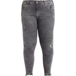 Zizzi NILLE Jeans Skinny Fit dark grey denim. Szare jeansy damskie relaxed fit marki Zizzi, z bawełny. W wyprzedaży za 189,50 zł.
