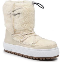Buty TOMMY JEANS - Signature Teddy Snowboot EN0EN00702 Whisper White YAU. Brązowe kozaki damskie Tommy Jeans, na zimę, z jeansu, bez obcasa, bez zapięcia. Za 699,00 zł.