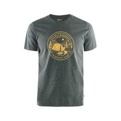 Fjällräven Lägerplats T-shirt M, Kamienny Szary | 18 | XXL. Szare koszulki męskie Fjällräven, na lato, xxl, bez wzorów, z bawełny, bez kołnierzyka, z krótkim rękawem, krótkie. Za 271,81 zł.