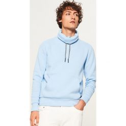 Bluza z kominem - Niebieski. Niebieskie bluzy męskie rozpinane Reserved, l. Za 99,99 zł.