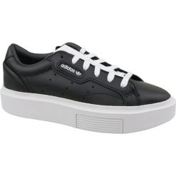 Adidas Sleek Super W EE4519 38 Czarne. Czarne buty sportowe damskie Adidas, bez wzorów, ze skóry, sportowe. W wyprzedaży za 299,99 zł.