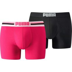 Puma 2-pack Bokserki Czarny Różowy. Różowe bokserki męskie Puma, z elastanu. Za 64,95 zł.