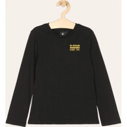 G-Star Raw - Longsleeve dziecięcy 128-176 cm. Czarne t-shirty chłopięce G-Star RAW, z nadrukiem, z bawełny, z długim rękawem. Za 119,90 zł.