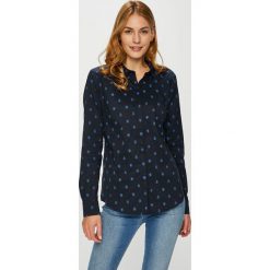 Tommy Hilfiger - Koszula Ria. Niebieskie bluzki damskie TOMMY HILFIGER, bez wzorów, z bawełny, klasyczne, z klasycznym kołnierzykiem, z długim rękawem. W wyprzedaży za 279,90 zł.