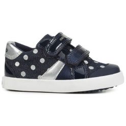 Geox Tenisówki Dziewczęce Gisli 25 Niebieskie. Niebieskie trampki dziewczęce Geox, na lato, bez wzorów, na rzepy. Za 249,00 zł.