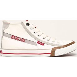 Big Star - Trampki. Białe trampki męskie BIG STAR, bez wzorów, z gumy, retro, na sznurówki. W wyprzedaży za 69,90 zł.