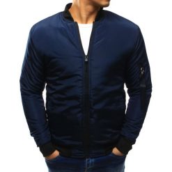 Kurtki męskie bomber: Kurtka męska bomber jacket granatowa (tx1942)