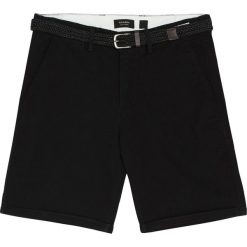 Jednokolorowe bermudy z paskiem. Czarne bermudy męskie marki Pull&Bear, m. Za 89,90 zł.