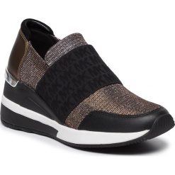 Sneakersy MICHAEL MICHAEL KORS - Felix Trainer 43F9FXFS6D Blk/Brnz/Sil. Żółte półbuty damskie MICHAEL Michael Kors, ze skóry ekologicznej. W wyprzedaży za 639,00 zł.