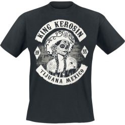 King Kerosin Tijuana Mexico T-Shirt czarny. Czarne t-shirty męskie marki King Kerosin, l, z nadrukiem, z bawełny, z okrągłym kołnierzem. Za 121,90 zł.