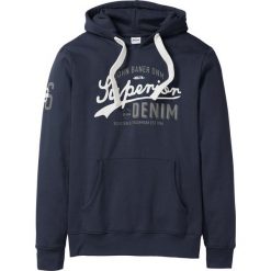 Bluza z kapturem bonprix ciemnoniebieski. Niebieskie bluzy męskie bonprix, m, bez wzorów, z kapturem, bez rękawów, z kapturem. Za 64,99 zł.