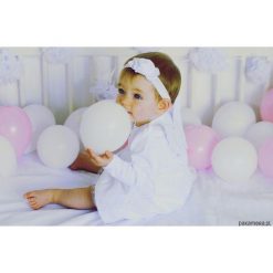 Sukienka do chrztu Angel's wings White. Białe sukienki niemowlęce Pakamera, bez wzorów, bez rękawów. Za 139,00 zł.