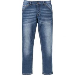 Dżinsy ze stretchem Slim Fit Straight bonprix niebieski "stone used". Niebieskie jeansy męskie bonprix, m, bez wzorów. Za 89,99 zł.