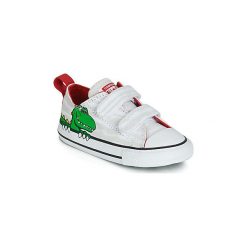Buty Dziecko Converse CHUCK TAYLOR ALL STAR 2V DINOVERSE PRINT CANVAS OX. Białe trampki chłopięce marki Converse, bez wzorów, retro, bez zapięcia. Za 179,00 zł.