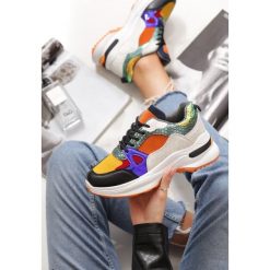 Biało-Żółte Sneakersy Falun. Żółte sneakersy damskie Renee, ze skóry. Za 99,99 zł.