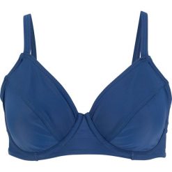 Biustonosz bikini na fiszbinach bonprix ciemnoniebieski. Niebieskie stroje kąpielowe damskie bonprix, bez wzorów. Za 42,99 zł.