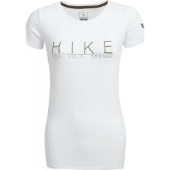 T-shirt damski TSD615 - biały - Outhorn. Białe koszulki damskie Outhorn, bez wzorów, z bawełny, bez kołnierzyka. W wyprzedaży za 29,99 zł.