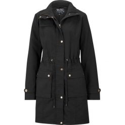 Parka bonprix czarny. Czarne parki damskie bonprix, bez wzorów, bez kaptura. Za 219,99 zł.