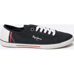 Pepe Jeans - Tenisówki. Niebieskie trampki męskie Pepe Jeans, bez wzorów, z jeansu, bez zapięcia. W wyprzedaży za 199,90 zł.