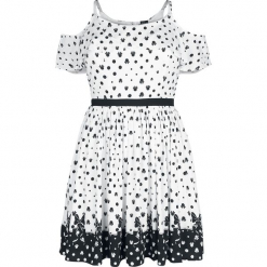 Myszka Miki i Minnie Ombre Sukienka biały/czarny. Czarne sukienki damskie na komunię marki Myszka Miki i Minnie, xl, z motywem z bajki, z dekoltem na plecach. Za 121,90 zł.