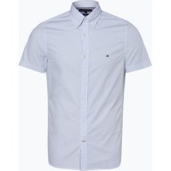 Tommy Hilfiger - Koszula męska, niebieski. Niebieskie koszule męskie TOMMY HILFIGER, m, bez wzorów, eleganckie, bez kołnierzyka, z krótkim rękawem. Za 359,95 zł.
