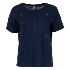 Timeout T-Shirt Damski M Ciemny Niebieski. Niebieskie koszulki damskie Timeout, m, bez wzorów, z bawełny, bez kołnierzyka, z krótkim rękawem. W wyprzedaży za 94,00 zł.