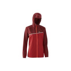 Kurtka do biegania wodoodporna TRAIL damska. Czerwone kurtki męskie marki KALENJI, z materiału. Za 249,99 zł.