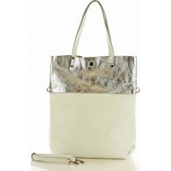 Torebka skórzana Brigida MAZZINI - biała /silver. Białe torebki worki MAZZINI, ze skóry, duże. Za 279,00 zł.