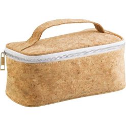 Kosmetyczki damskie: Kosmetyczka „Quinn” w kolorze beżowym – 23 x 14 x 11 cm