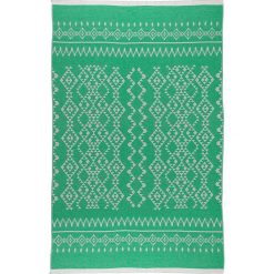 Chusty damskie: Chusta hammam w kolorze zielono-beżowym – 180 x 100 cm