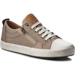 Trampki GEOX - J Alonisso B. D J822CD 00010 C0061 D Beige/Military. Pomarańczowe trampki dziewczęce Geox, bez wzorów, ze skóry, na sznurówki. W wyprzedaży za 179,00 zł.