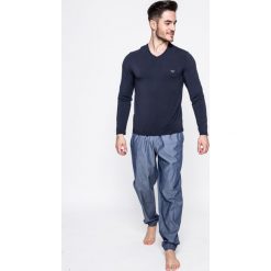 Emporio Armani - Spodnie piżamowe. Niebieskie piżamy męskie marki Emporio Armani, s, z tkaniny. W wyprzedaży za 269,90 zł.