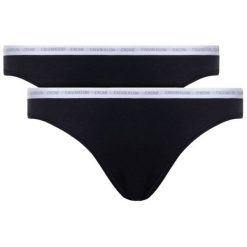 Komplet 2 par fig klasycznych Calvin Klein Underwear 000QD3789E. Czarne figi damskie Calvin Klein Underwear, l, bez wzorów. W wyprzedaży za 89,00 zł.