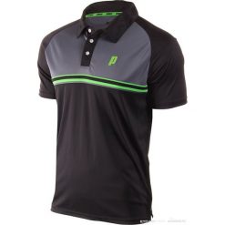 Koszulki polo: PRINCE Koszulka Męska Stripe Polo Czarno – Szare r. XL (3M102096)