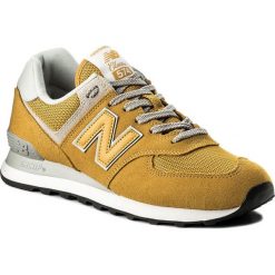 Sneakersy NEW BALANCE - ML574EYW Żółty. Żółte sneakersy męskie New Balance, na co dzień, bez wzorów, ze skóry, klasyczne, bez zapięcia. Za 349,00 zł.
