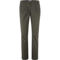 Spodnie chino ze stretchem bonprix ciemnooliwkowy. Zielone spodnie damskie bonprix, bez wzorów. Za 74,99 zł.