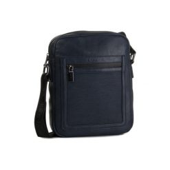 TORBA Lanetti RM0934. Niebieskie torby męskie skórzane Lanetti, bez wzorów, ze skóry ekologicznej. Za 99,99 zł.