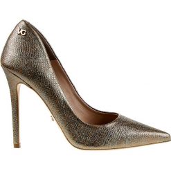 Szpilki skórzane miedziane Victoria Gotti (39). Pomarańczowe szpilki bez wzorów, ze skóry, eleganckie, bez obcasa, na szpilce, bez zapięcia. Za 395,00 zł.